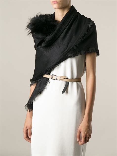 sell gucci scarf|gucci scarves with fur trim.